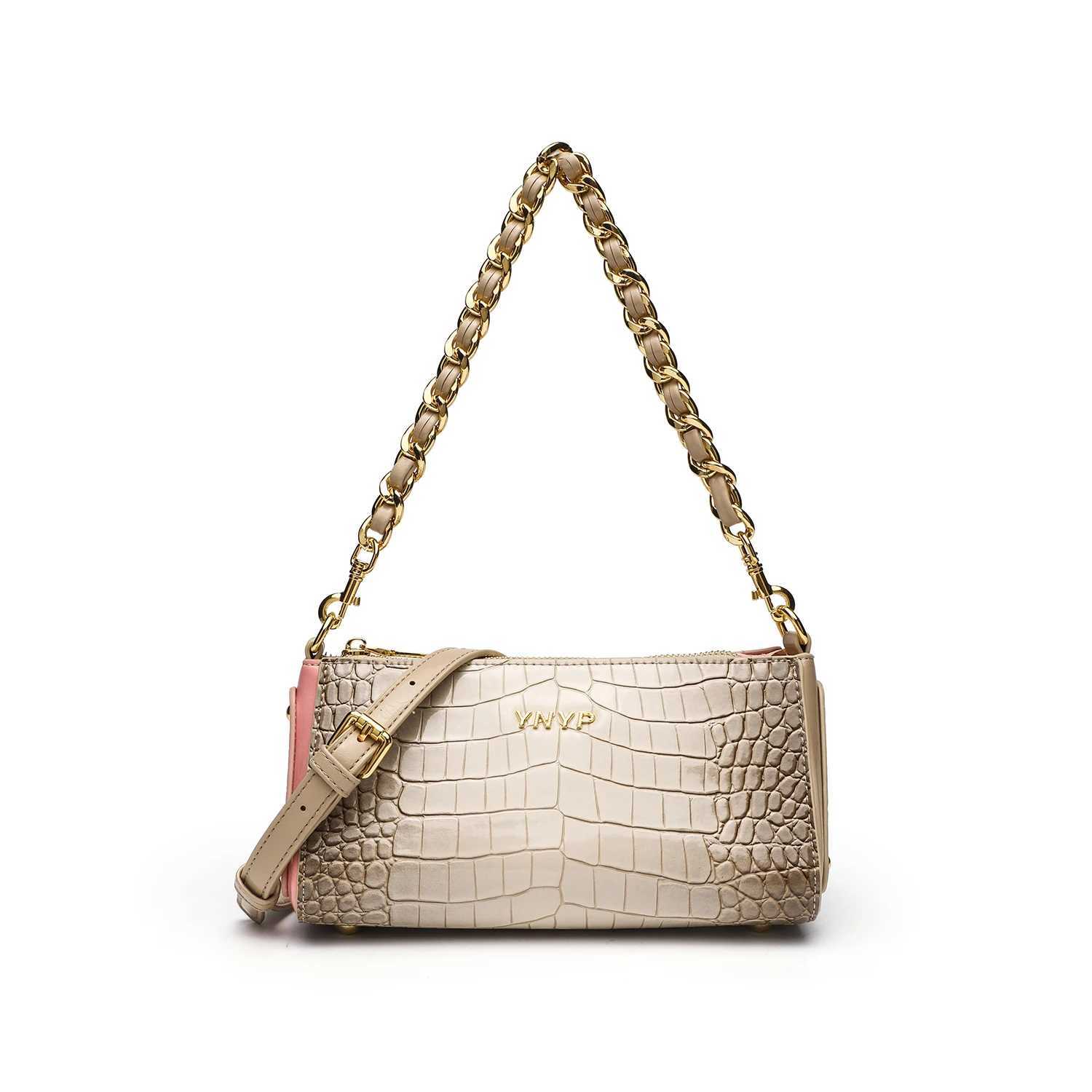 Fashion Womens Handbag Luxury Crocodile Pattern Shoulder Bag Large Capacity Crossbody Purse with Chain Strap for Ladies K251128