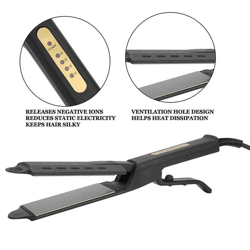 Tourmaline Ceramic Hair Straightener with Negative Ions Professional Quality for All HairT251129