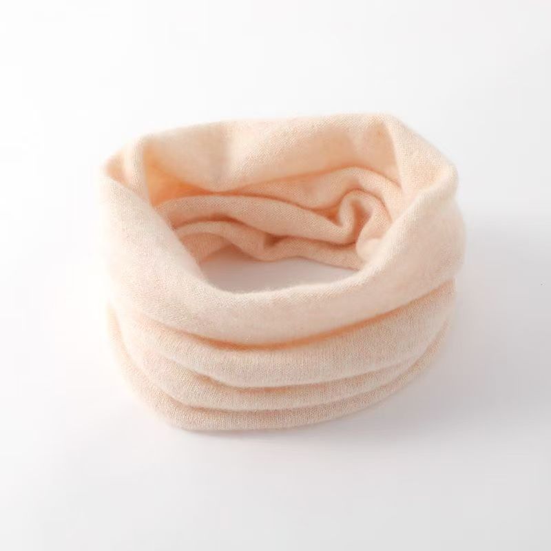 K555 100% pure wool scarf for men and women, all-match solid color scarf, Korean style, autumn and winter knitted neck warming neck cover