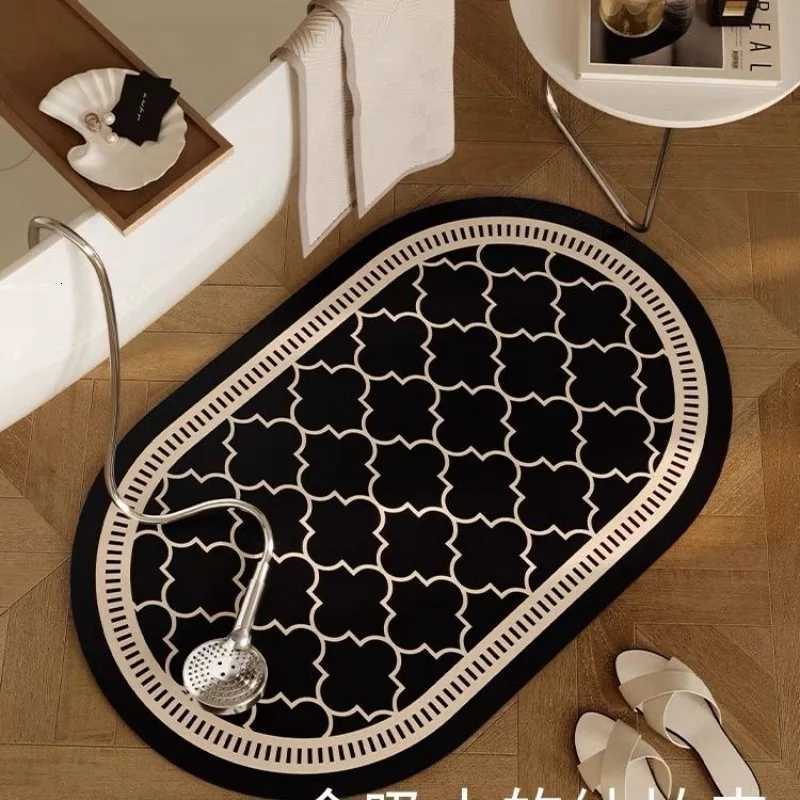 Bathro floor mat Soft diat d Water-absorbing quick-drying non-slip mat Light luxury H251129