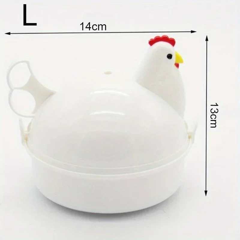 Chicken-Shaped Egg-Shaped Microwave Egg Steamer Microwave Egg Cooker for 4 Eggs C251129