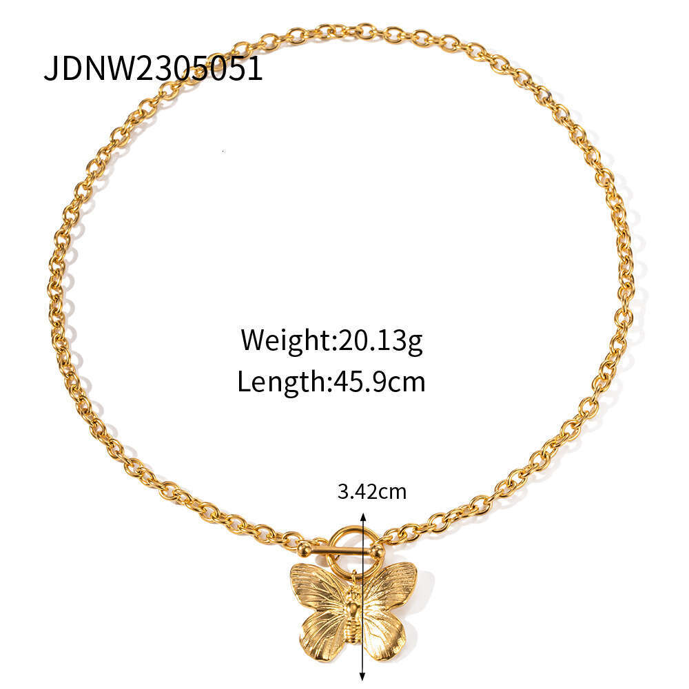 Fashionable Advanced Gold Plated Pendant Jewelry, Light , Small and Popular Butterfly Necklace New Product