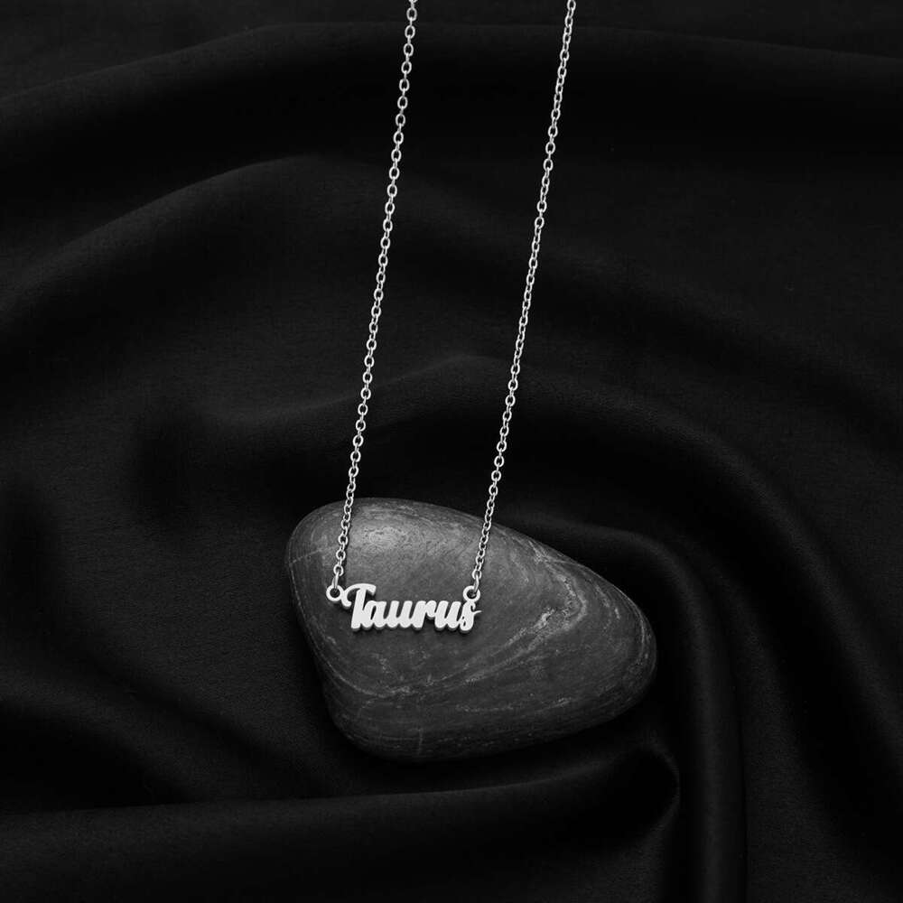 new twee constellation necklace with ins art font niche clavicle chain