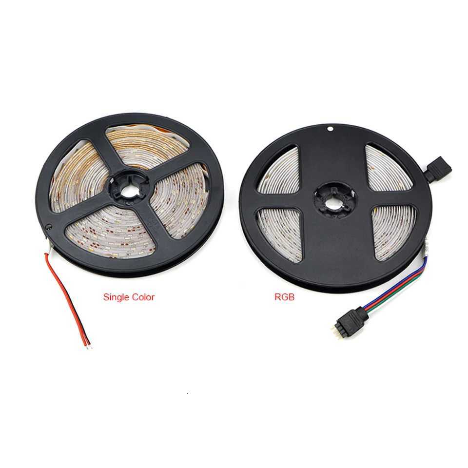 LED Strip 5050 5630 2835 RGB Lights 12V 5M Flexible Home Kitchen Decoration Lamp Waterproof 300 LED Tape Diode Ribbon 60LEDs/M M251129