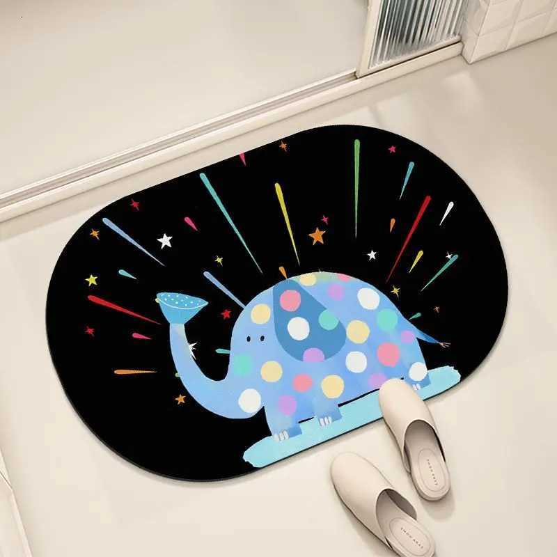 Cartoon cute soft diat d bathro floor mat water absorption non-slip toilet ro door dirt-resistant foot pad H251129