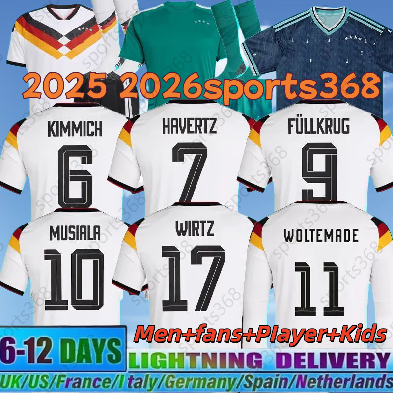 25 26 germany World Cup MUSIALA soccer jerseys 26 27 KIMMICH SANE KROOS FULLKRUG football Shirt HAVERTZ MULLER WIRTZ FUHRICH NEUER goalkeeper KIDS KIT uniform PIayer