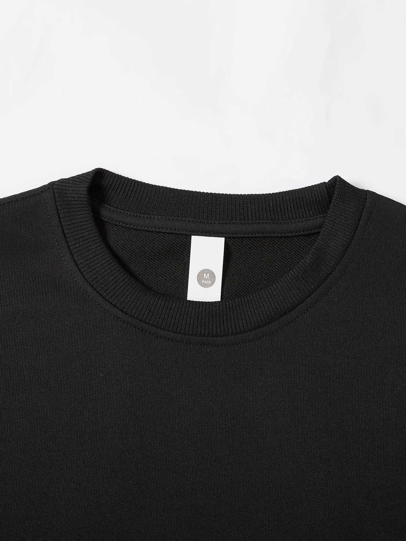 We Are Friends Printed Men Oversize Sweatshirt Simple Loose Pullover All-Match Clothes Dropped Shoulder O-Neck Long Sleeve M260312