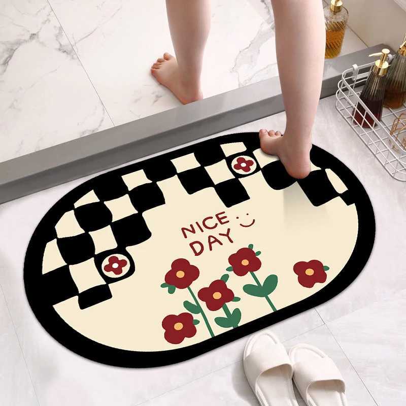 Cartoon bathro floor mat non-slip foot mat diat d quick-drying soft cushion toilet household toilet door carpet H251129