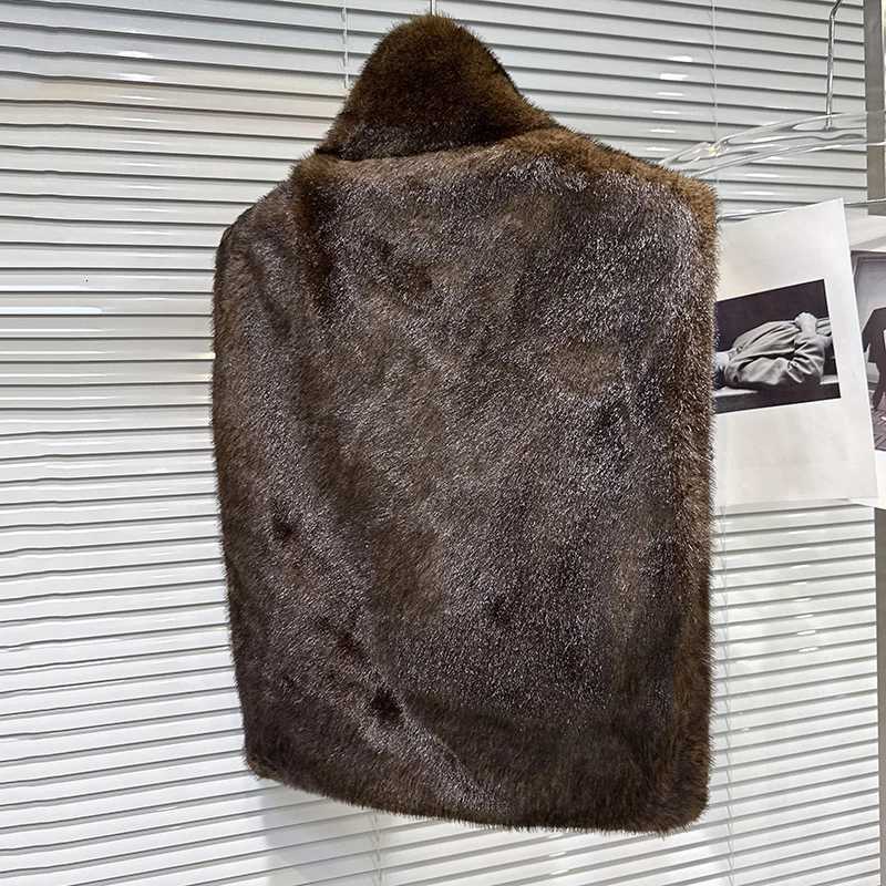 Autumn Winter Irregular Stand Collar Fur Shawl Vest Female Warm Casual Waistcoats Women White Duck Down Sleeveless Cardigan VestT251129