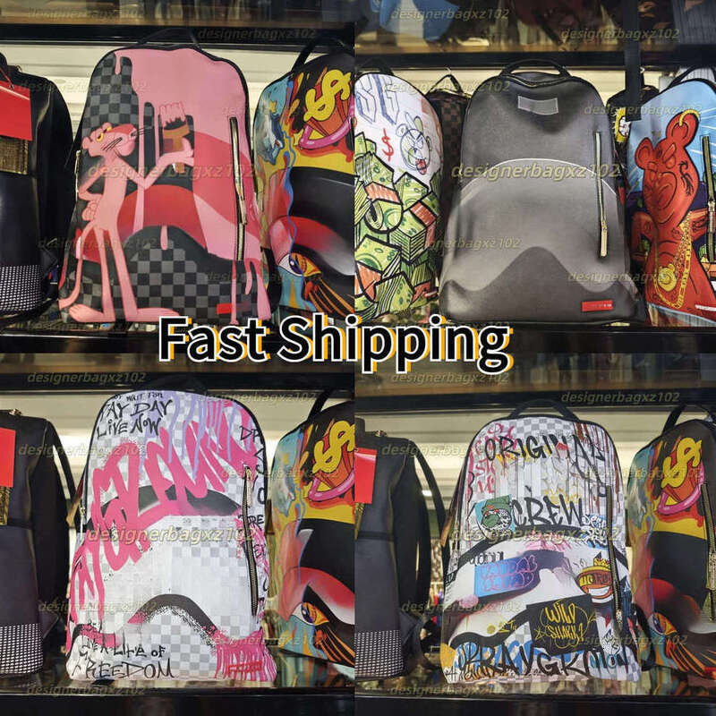 Designer Bag Spraygroundbackpack Luxury Bag Spraygroud Backpack Duffle Bag Black Bag Pink Bag Mens Wallet Checkered Style Casual Large Capacity Laptop Backpack