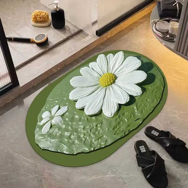 Bathro floor mat absorbent toilet household non-slip foot mat toilet special diat d drain mat H251129