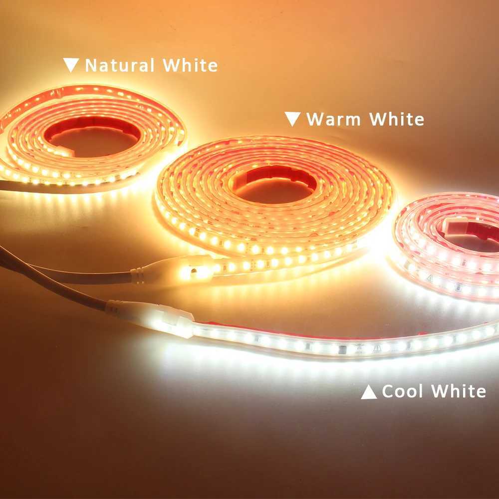 220V LED Strip Light SMD2835 120LEDs/m Waterproof Tape Lamp with EU Plug 1M 2M 3M 5M 10M 15M 20M Decor Lighting for the Yard M251129