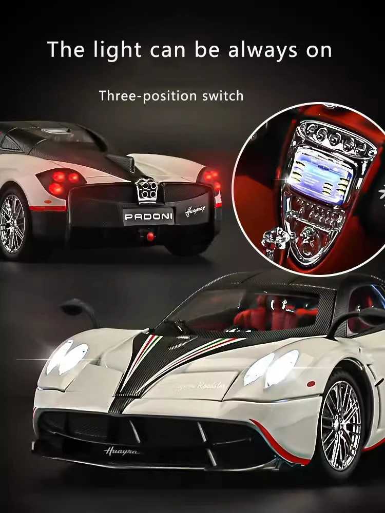 118 Pagani Fengshen Alloy Car Model Simulation Sound And Light Return Toy Car Metal Sports Car Boy Collection Ornaments Gift J251129