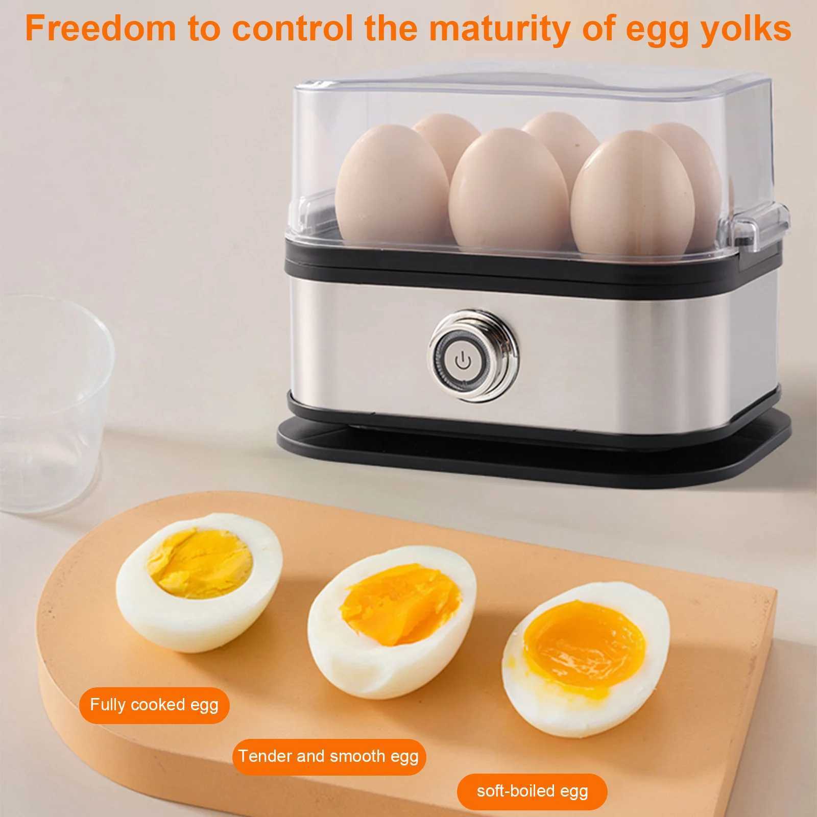 Eggs Boiler 200W Automatic Cooker 6 Eggs Capacity Electric Steamer Multi Functional Kitchen Space Saving Eggs Boiler Appliance C251129