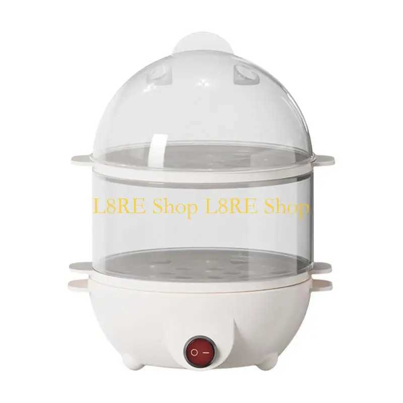 L8RE Eggs Cooking Appliance Double Layer 14 Eggs Tray Steam Dumplings Omelets Poacher Dishwasher Safe Electric Eggs Cooker C251129