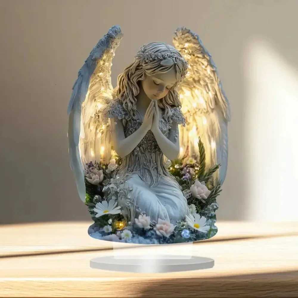 Radiant Praying Angel Statue - A Calming And Warm Desktop Decoration The Perfect Gift For Your He Off Or Cafe Decor H251129