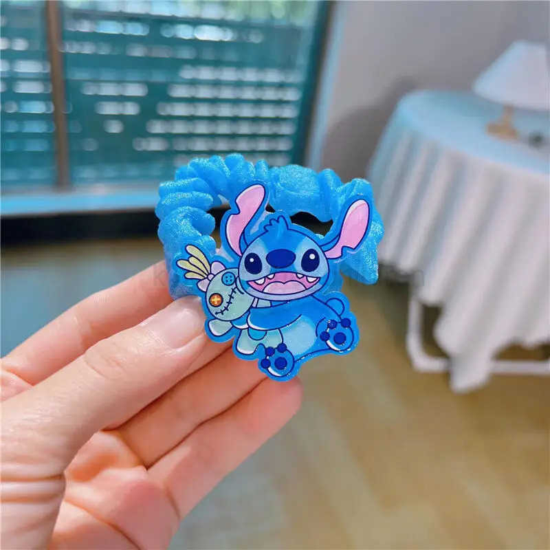 Disney Popular 10 items for sale Disney Anime Splicing Hairbands Kawaii Splicing Hair Clips Cartoon Rubber Hairbands Accessories Girls Gifts Toy Image