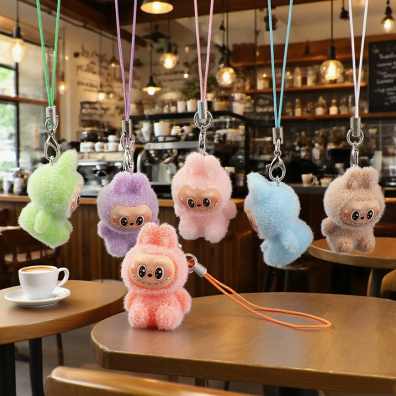 2025 NEW Cute Labubu Plush Doll Keychain Pendant Small Doll Bag Pendant Creative Small Gift Pendant