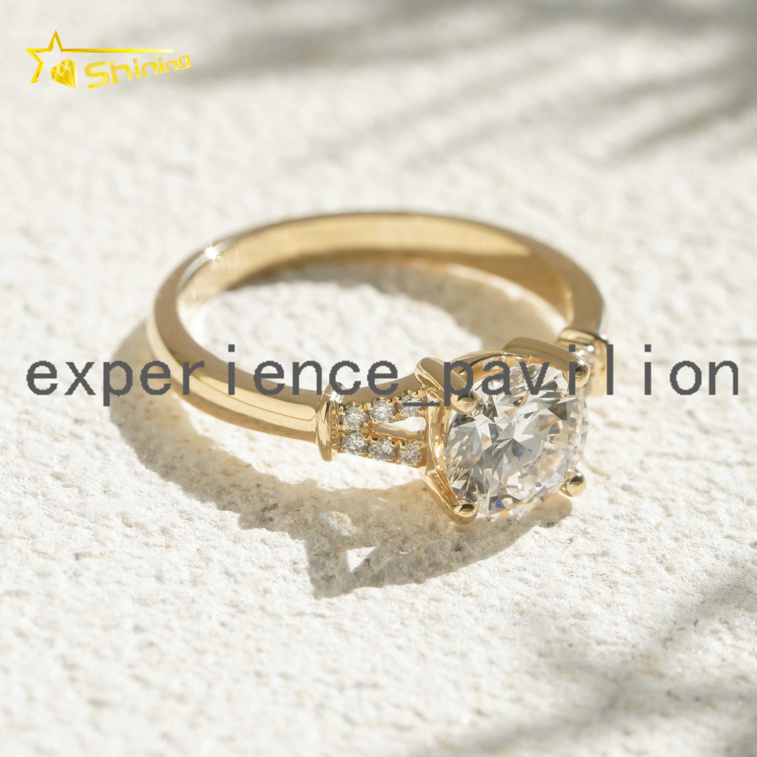 IGI Certificate Fashion CVD Lab Grown Diamond Womens 14k Yellow Solid Gold Wedding Ring