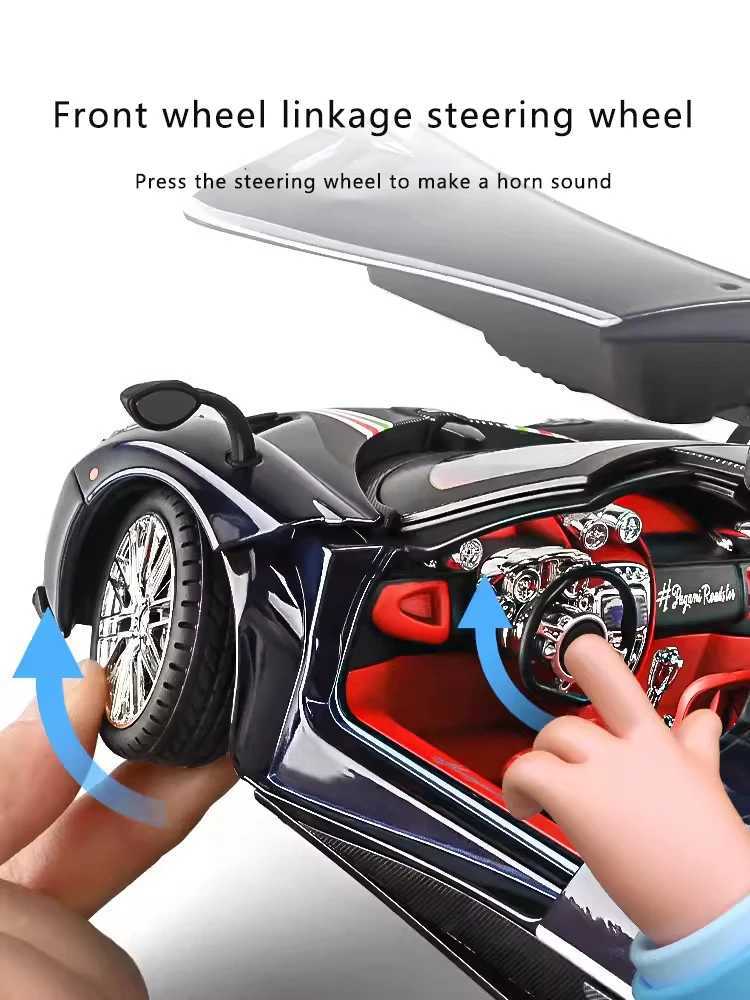 118 Pagani Fengshen Alloy Car Model Simulation Sound And Light Return Toy Car Metal Sports Car Boy Collection Ornaments Gift J251129