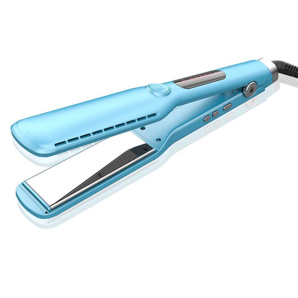 SMET Ionic Flat Iron for Hair With Adjustable Temperature 3D Titanium Floating Plates 2-in-1 Hair Iron for All Hair TypesT251129