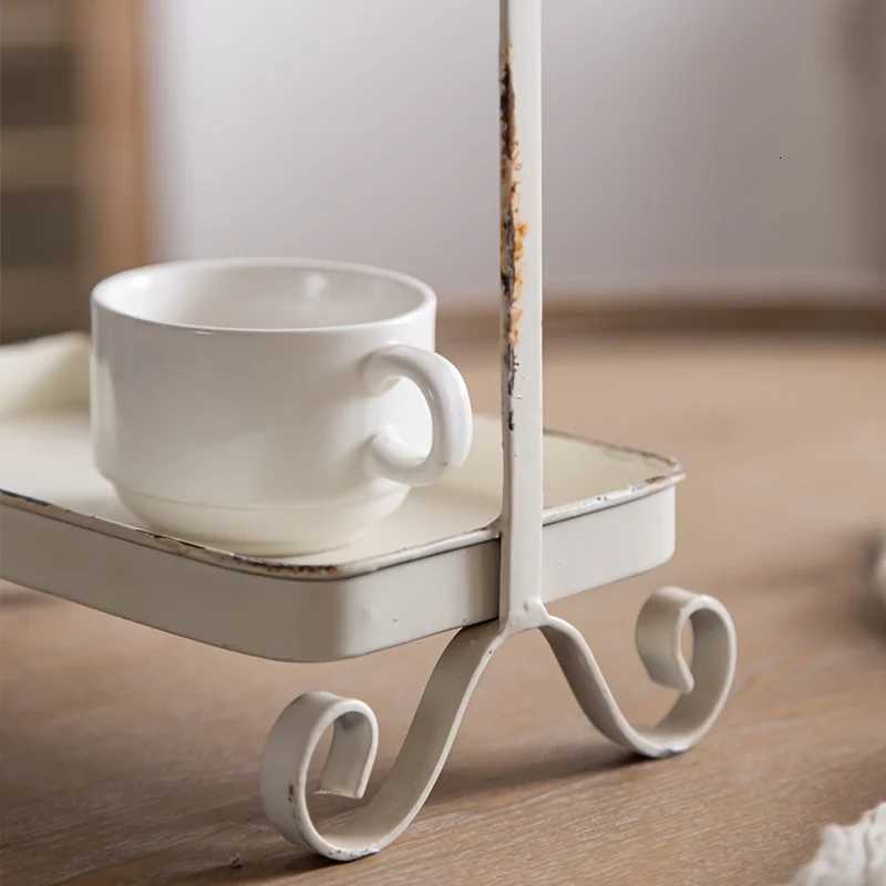 French Iron Tray Multi-Tier Lacquer Versatile Art Theme for All Holidays No Batteries Needed Y251129