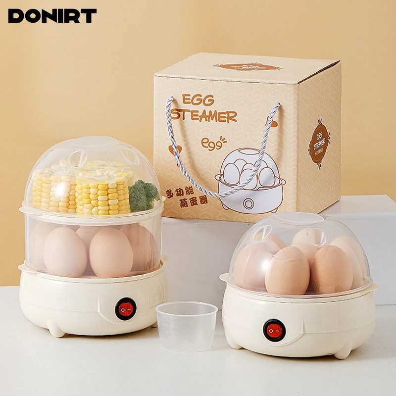 Mini Egg Boiler 1 or 2 Layers Electric Egg Cooker Automatic Power-Off Egg Steamer Kitchen Steamed Breakfast Cooking Appliances C251129