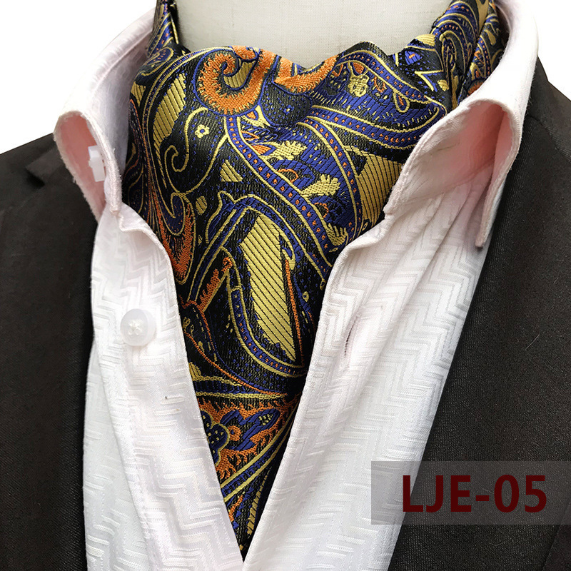 Hi-Tie Fashion Mens Cravat Set Floral Paisley Cravat Tie Men Silk Red Blue Pink Ascot Pocket Square Cravat for Men 250117