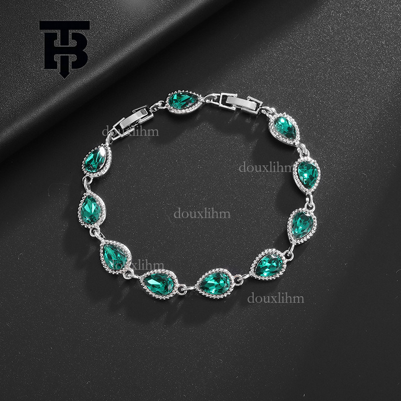 TB BHULAMTE Designer Luxury Women's Simple Bracelet European And American Fashion Trend Inlaid Rainbow Gemstone Bracelet High End Jewelry Gift
