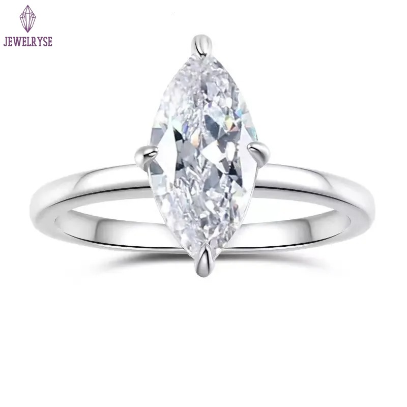 Wholesale 10K 14K 18K Gold Vvs Moissanite Engagement Rings Women 925 Silver Diamond Emerald Radiant Oval Cut Gold Ring Jewelry