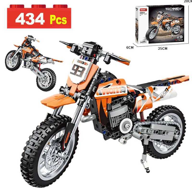 MOC City Technical Off-road Motorcycle Moto Car Model Building Blocks Racing Motobike Vehicles Bricks Toys for Teenagers Gifts J251129