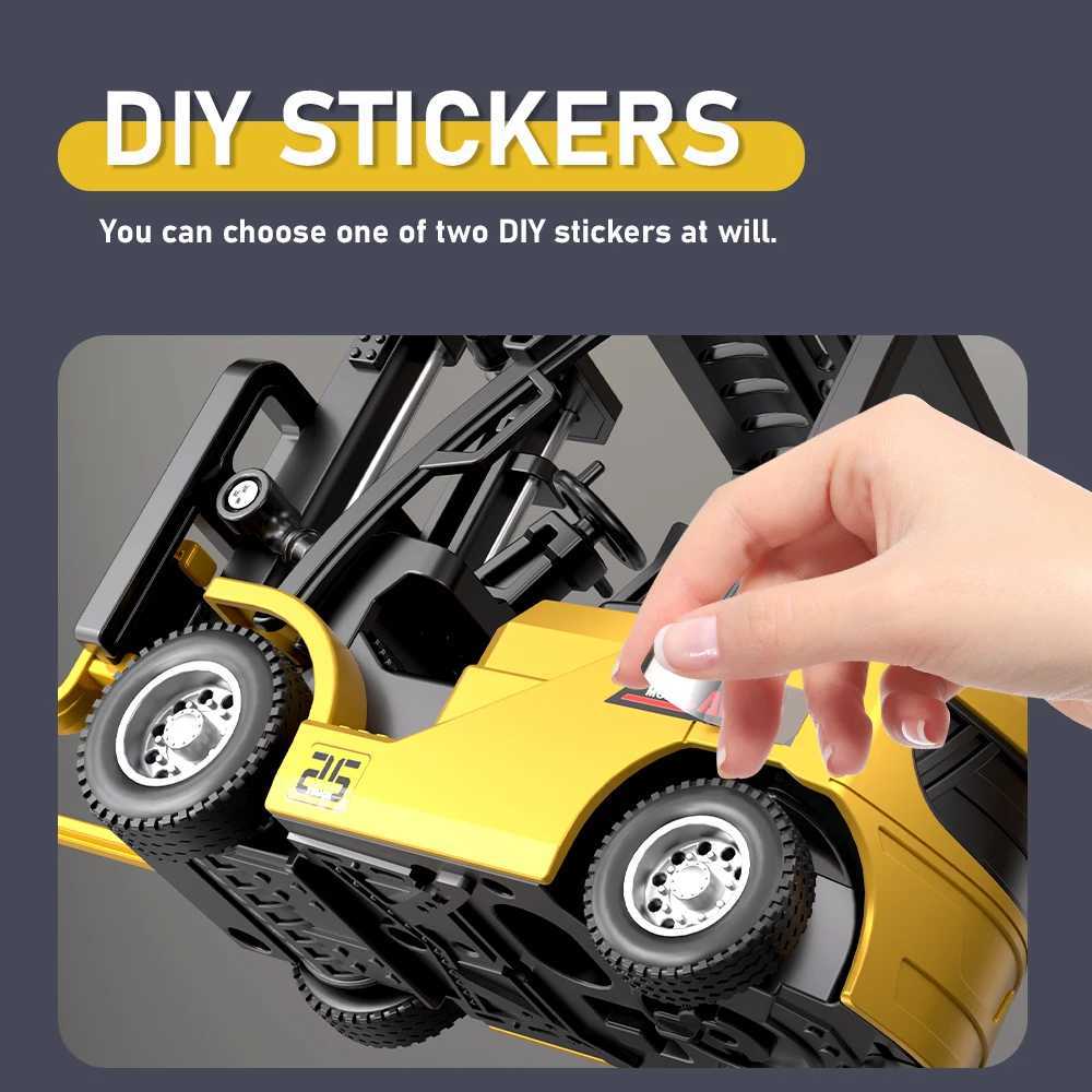 164 Alloy Remote Control Forklift Trailer 2-in-1 Bluetooth APP Engineering Toy simulation Model Car Perfect Gift for Kids J251129