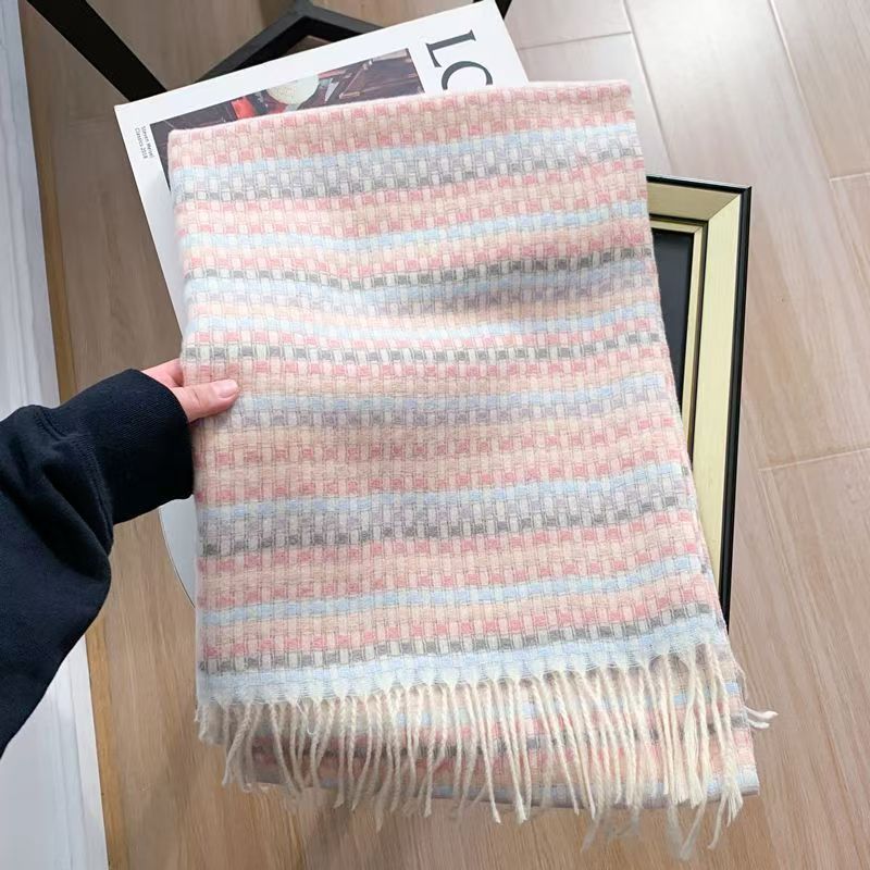 T591 classic ladies cashmere plaid scarf retro style fashion warm shawl neck scarf