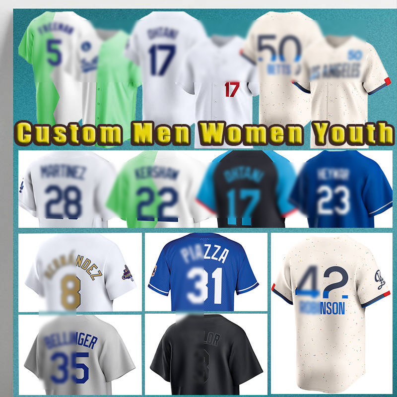 50 Mookie Betts Baseball Jersey Shohei Ohtani Freddie Freeman Will Smith Max Muncy Jackie Robinson Yoshinobu Yamamoto James Outman Chris Taylor Snell Tyler Glasnow