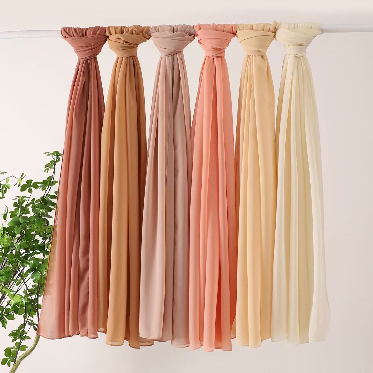 T588 pearl chiffon long scarf hijab Hui ethnic scarf Middle East African headscarf