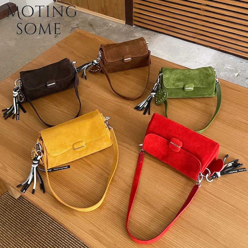 Motiingsome Mini Flap Bags Suede Genuine Small Bag Shoulder Crossbody Messenger Fashion Purse Summer Daily Satchel 2025 New K251128