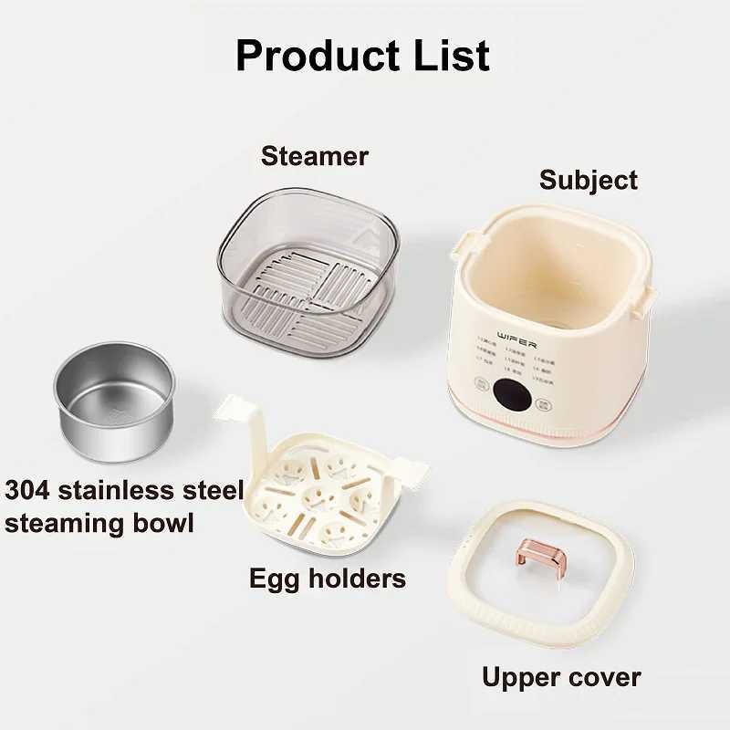 300W Egg Cooker Low Power Dormitory Multifunction Breakfast Machine Soft Egg Hot Spring Egg Appointment Steam Pot Auto Power Off C251129