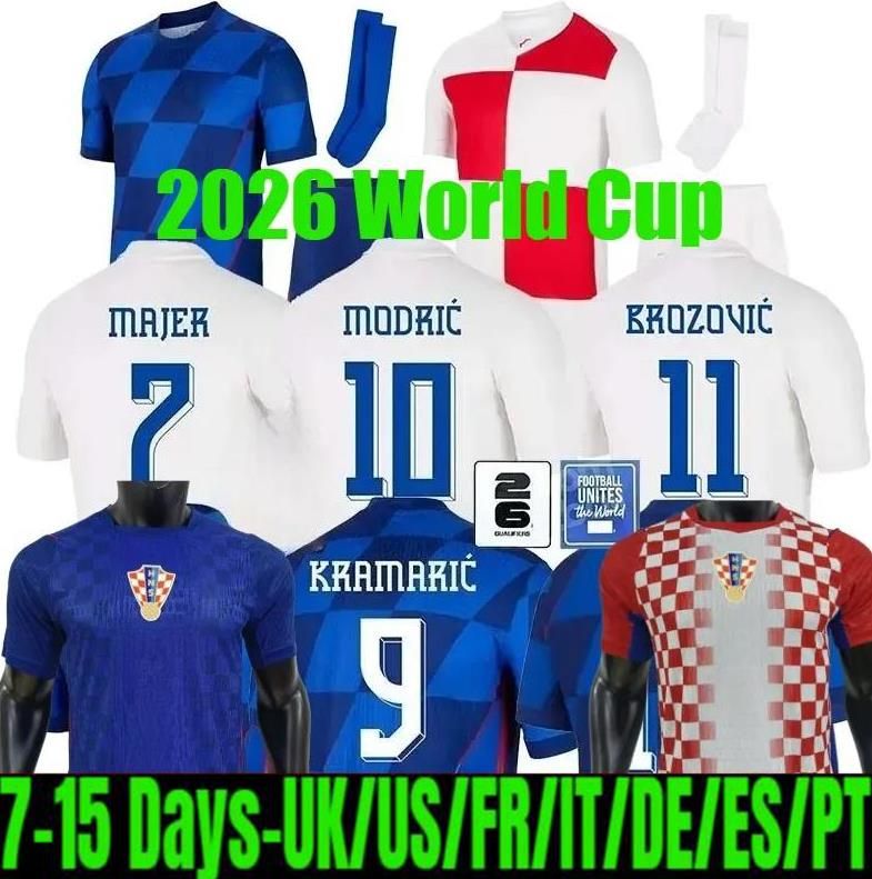 Modric 2026 Soccer Jerseys Croatia BROZOVIC FANS Player 24 25 PERISIC football Shirt KRAMARIC REBIC LIVAKOVIC Men kids kit 2025 Orsic Gvardiol Boban Retro 1998 Suker
