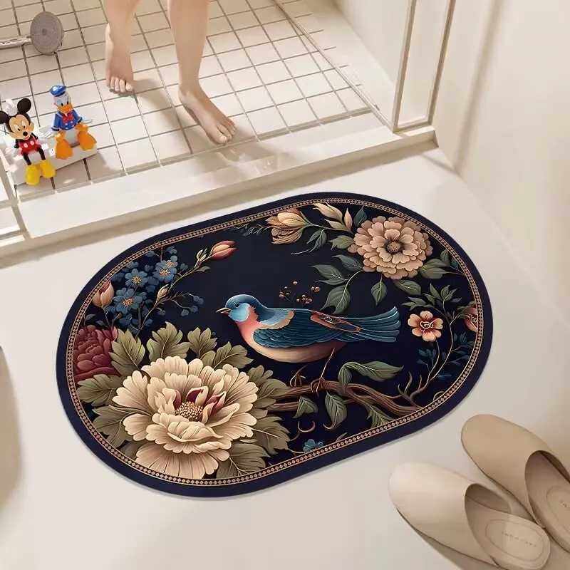 Bathro non-slip floor mat anti-drop diat d quick-drying toilet shower board foot mat toilet door mat H251129