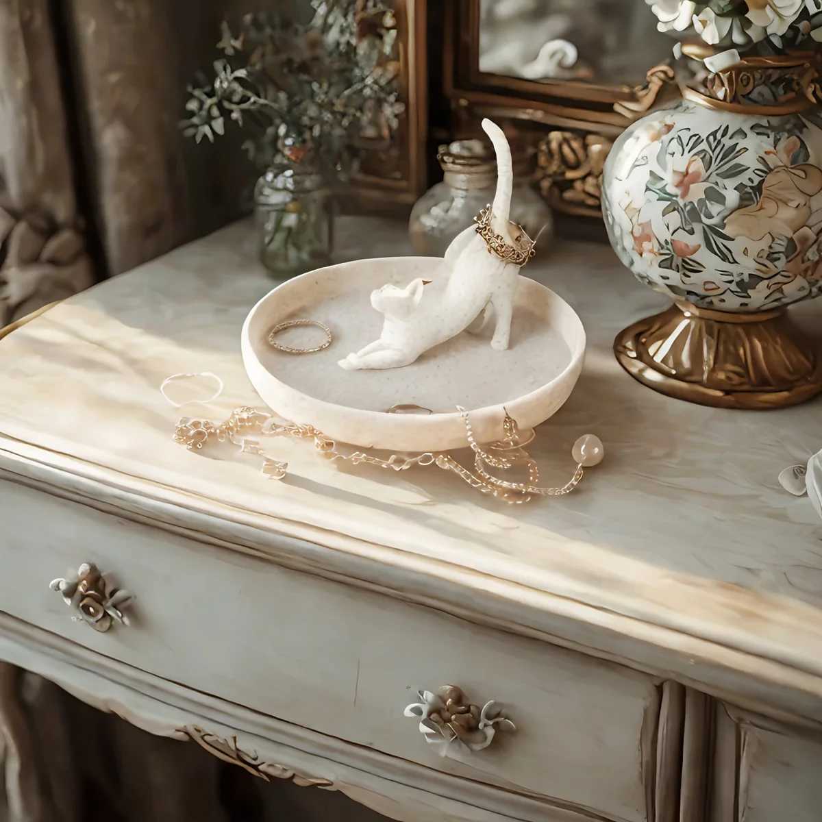 Cross - border Creative Cat - Shaped Jewelry Tray Nordic - style Home Decoration Suitable for Jewelry Storage Scenarios Y251129