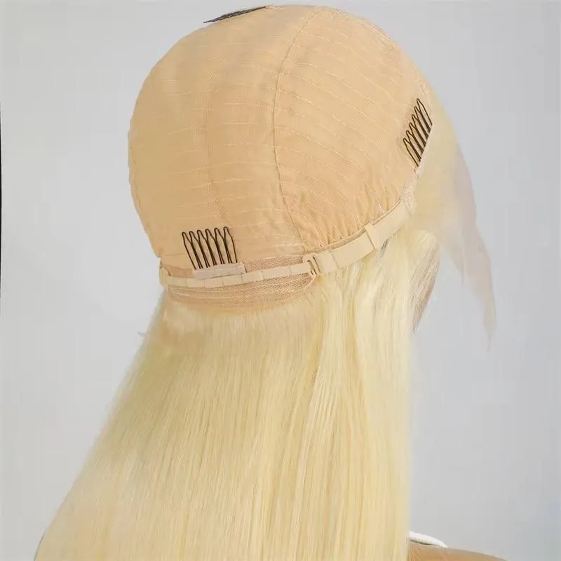 Vibeshirt 16-30 inch 613 Blonde Human Hair 13*4 Transparent Lace Front Wigs 200% Density Frontal wigs super quality 12A