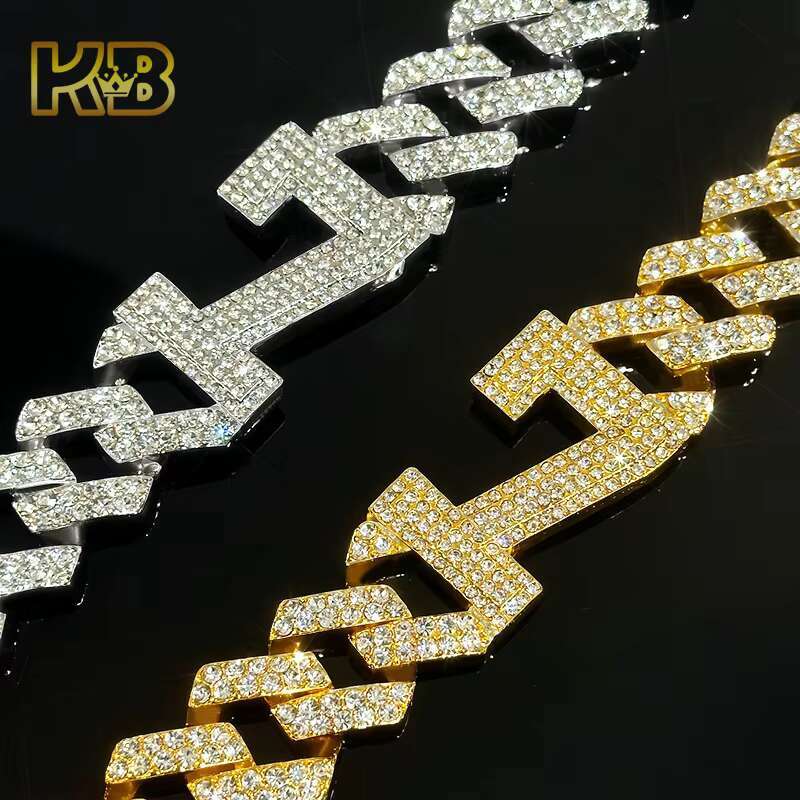 20mm 925 Sterling Silver Link Chain Necklace with Moissanite Luxury Single Row Hip Hop Jewelry for Hustlers Trendsetters