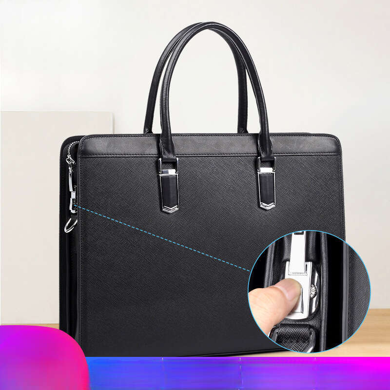 Luxury Bag Designer Genuine Leather Anti Theft Password Lock Business Men S Handbag Cowhide Laptop Large Capacity Briefcase Crossbody Bag