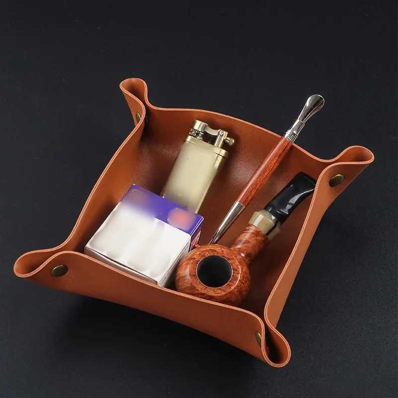 1PC 20cm/787inch Leather Foldable Rollable Tobacco Rolling Tray Valet Tray for Tobacco Pipe Tools Y251129