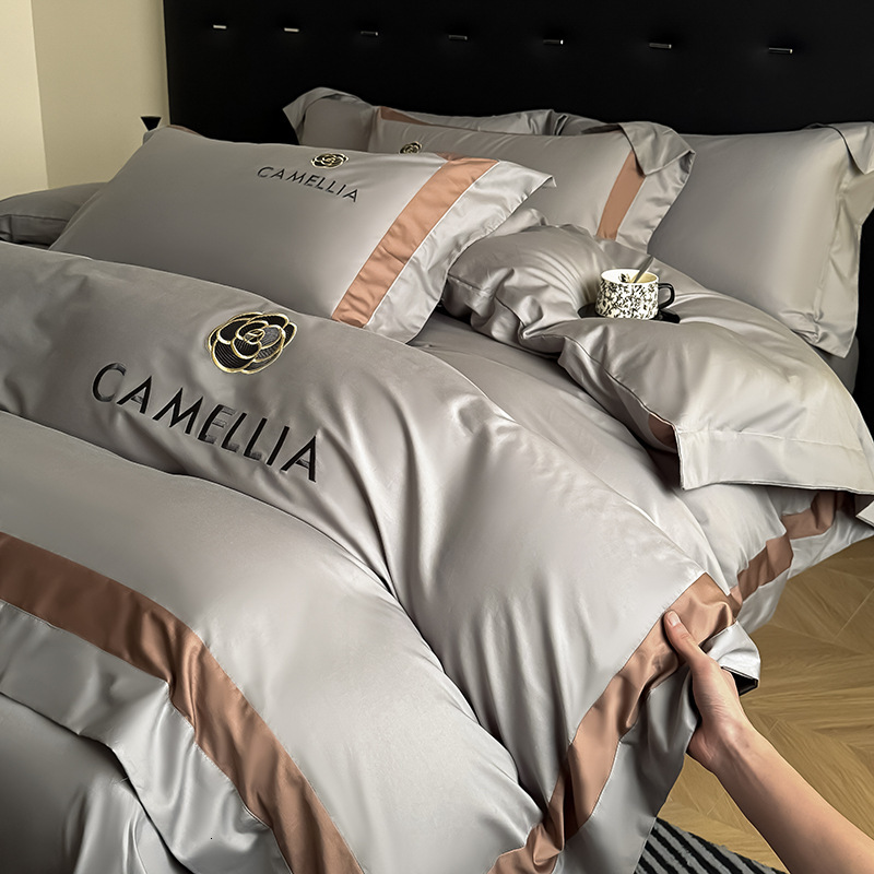Luxury High-End Long-Staple Bedding Set 2025 New 100% Pure Cotton Embroidered Duvet Cover for Double Bed 3 ddmydog