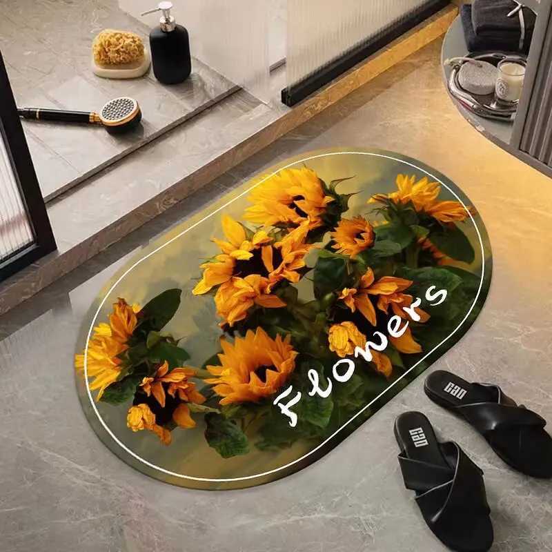 Bathro floor mat absorbent toilet household non-slip foot mat toilet special diat d drain mat H251129