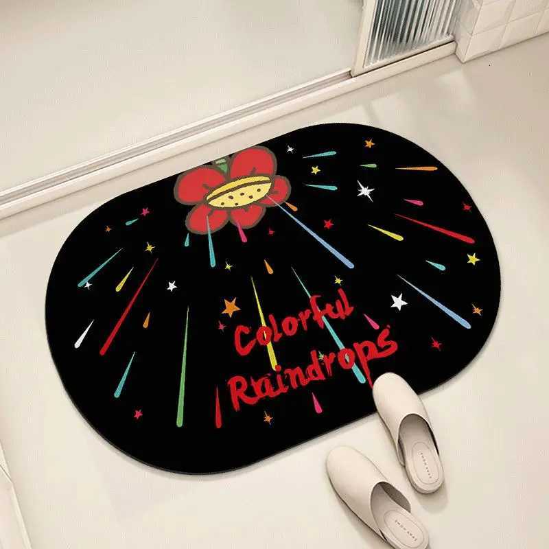 Cartoon cute soft diat d bathro floor mat water absorption non-slip toilet ro door dirt-resistant foot pad H251129