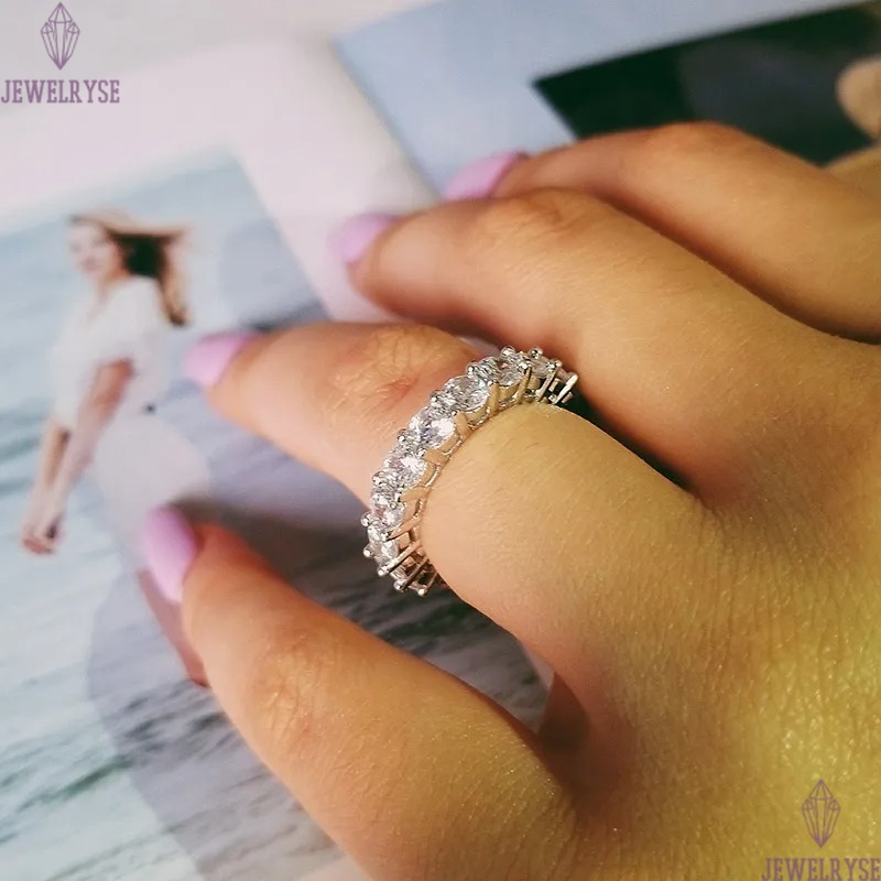 Choucong design 925 sterling silver CZ Diamond Gemstones wedding band eternity Ring for Women solid engagement anniversary fashion jewelry