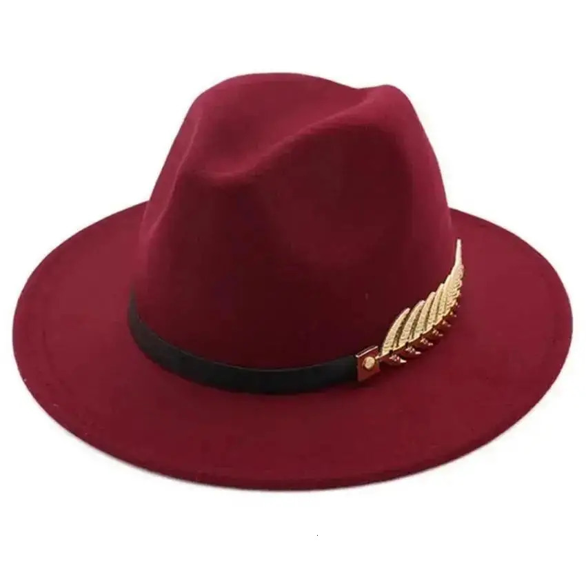 Simple Fashion Formal Occasion Couples Woolen Hats Large Brimmed Jazz Hats Autumn And Winter Fashion British Vintage Top Hats 251228