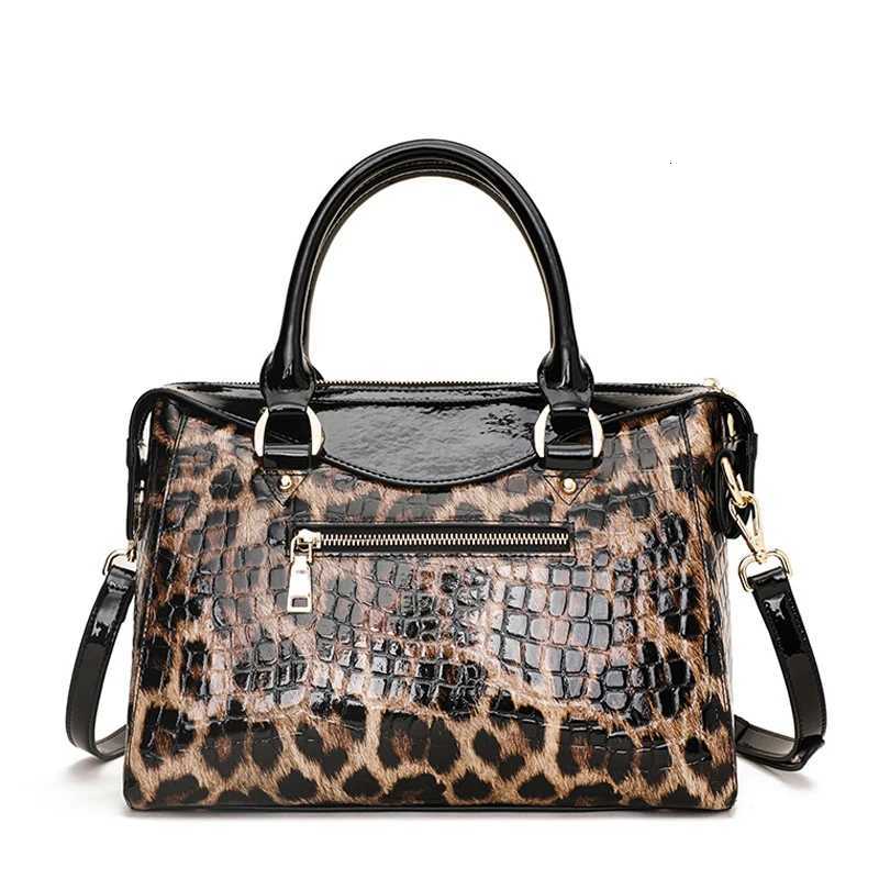 Aidrani Classic Leopard Pattern Genuine Leather Womens Bag Large Capacity Womens Handbag Cowhide One Shoulder Crossbody Bag K251128